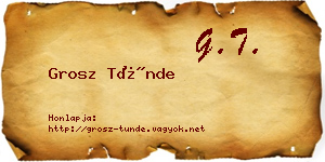 Grosz Tünde névjegykártya